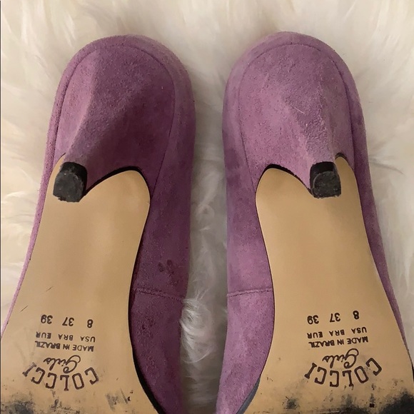Lavender Suede Pumps Size 8 - Picture 4 of 7